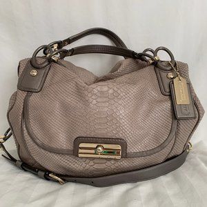 RARE COACH Embossed Python Kristin Sage 16833